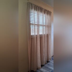 Cream Sheer Drapes 2 Panels